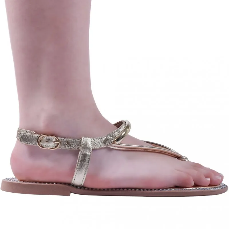 Sandália Feminina Rasteira Zariff 1618003252 37 / Dourado