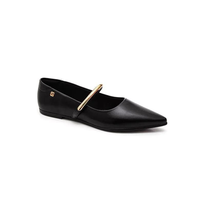 Sapatilha Santinelli Comfy Feminina Bico Fino 1600-034 Preto 38