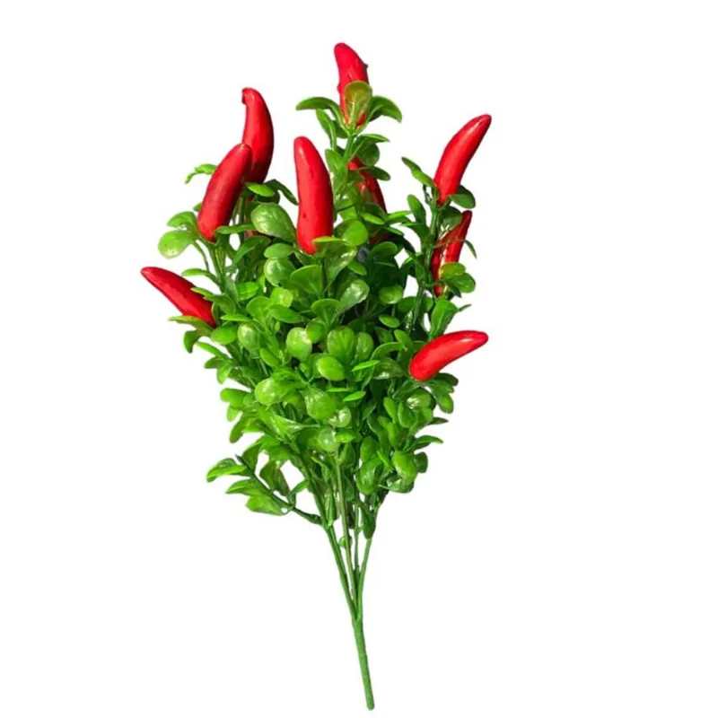 Buque Pimenta Artificial 34Cm Realística Lindo Para Decorar