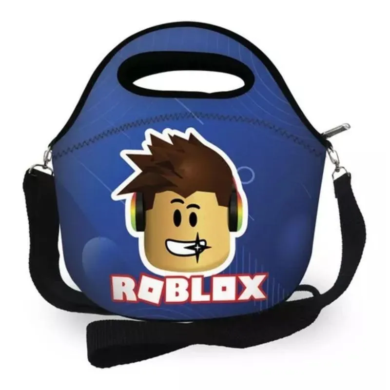 Bolsa Lancheira Escolar Térmica Com Alça Preium- Roblox Boy
