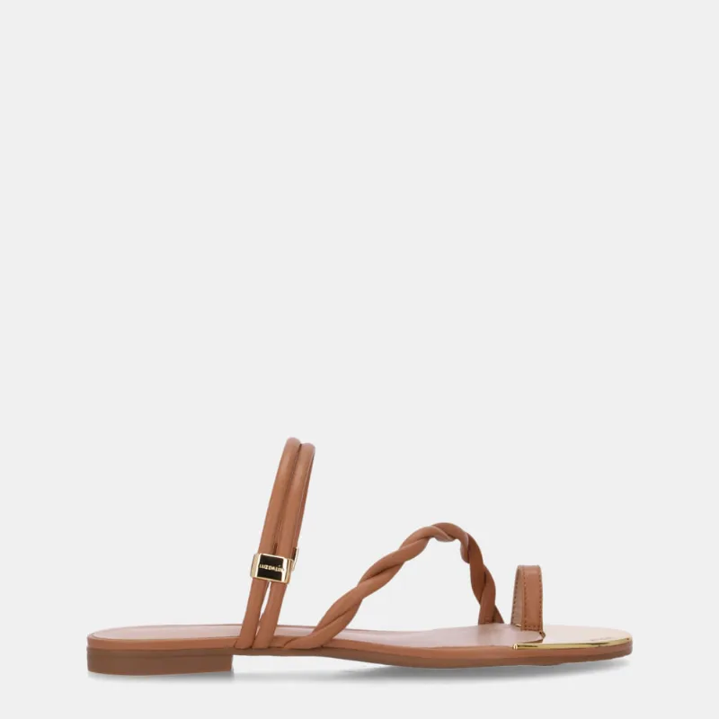 Chinelo Couro Saara Amêndoa E Saara Amêndoa - 53129400 35