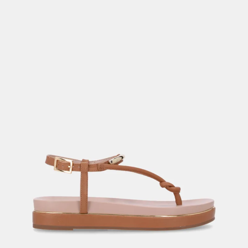 Sandália Flatform Saara Amêndoa - 58890400 38