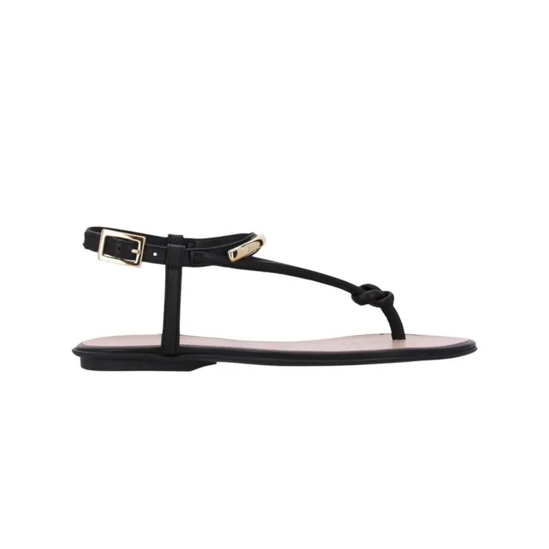 Sandália Feminina Luz Da Lua 36 / PRETO/DOURADO