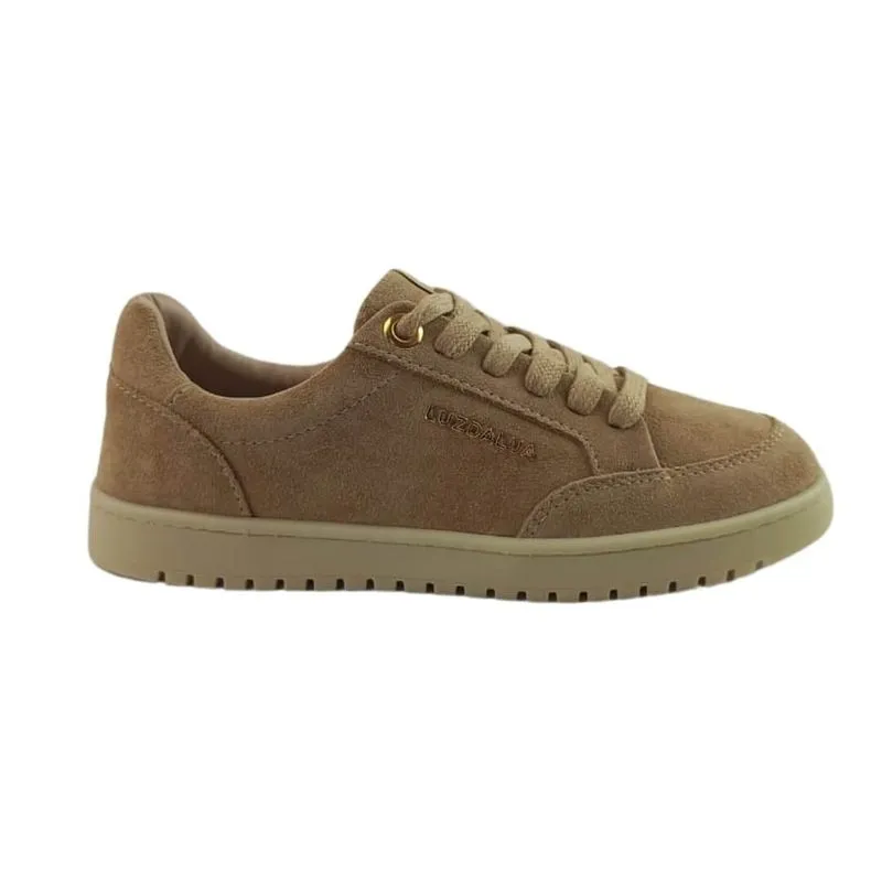 Tênis Feminino Luz Da Lua 65194 Camurça Nocciola 37 / CARAMELO