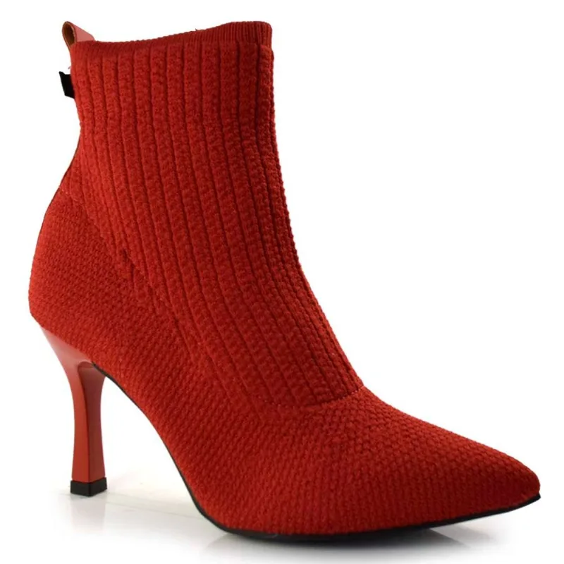 Bota Cano Curto Feminina Dakota Vermelho G5813 37