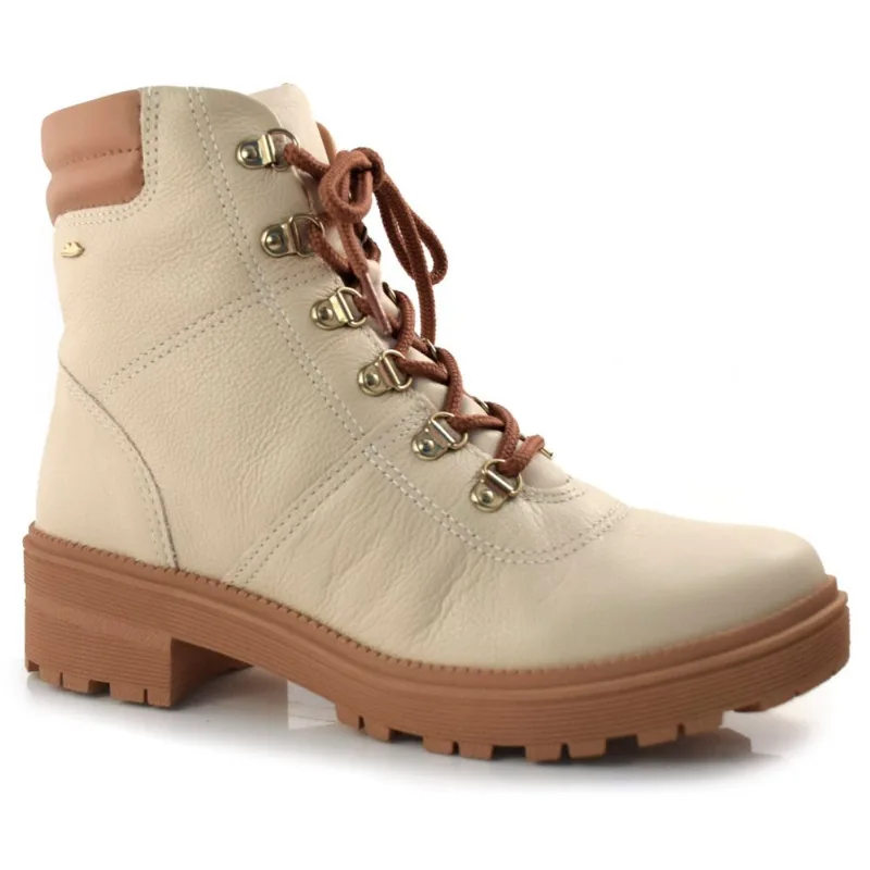 Coturno Femniino de Couro Dakota Off White G5682 39