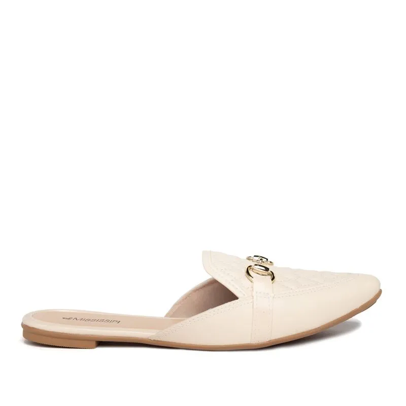 Mule Feminino Mississipi Matelassê Creme - 38