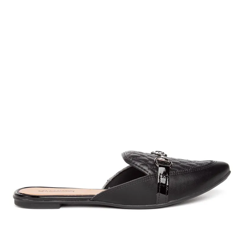 Mule Feminino Mississipi Matelassê Preto - 37
