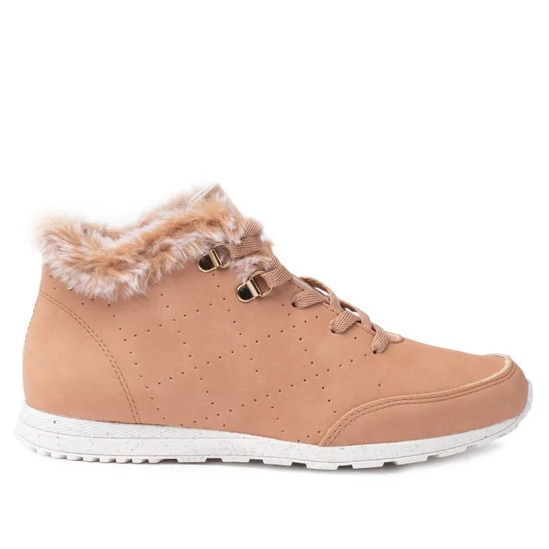 Tênis Feminino Mississipi Abotinado com Pelos Caramelo - 39