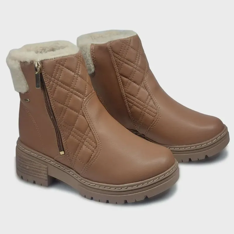 Bota dakota matelasse com pelo
