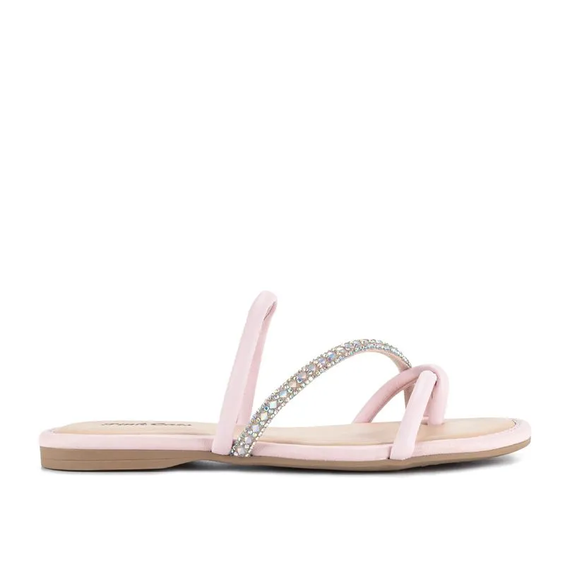 Slide Pink Cats Infantil Rosa com Pedrarias 30