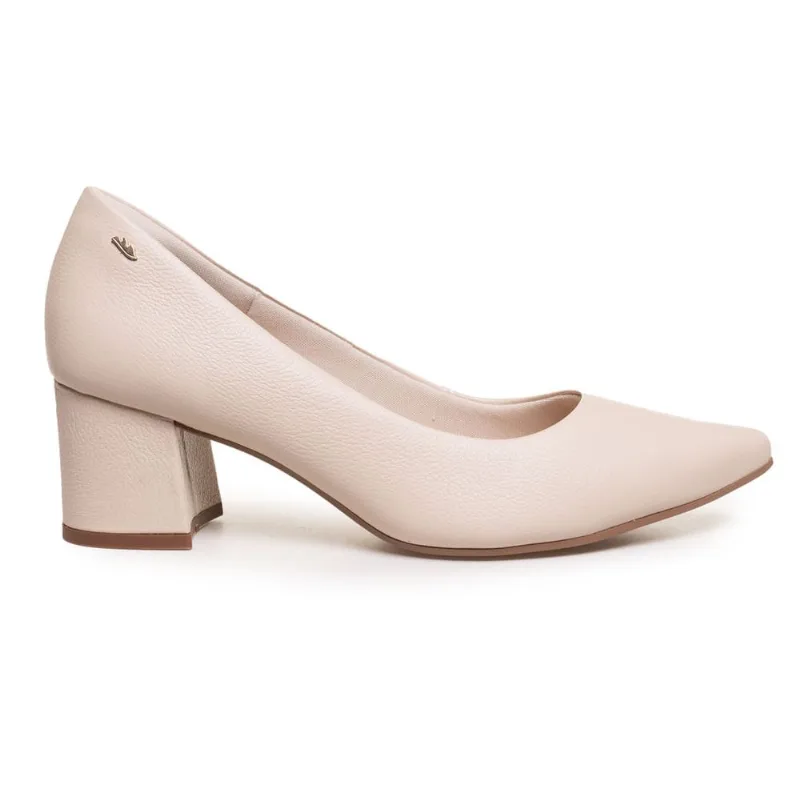 Sapato Scarpin Bege Salto Grosso Dakota Feminino 36
