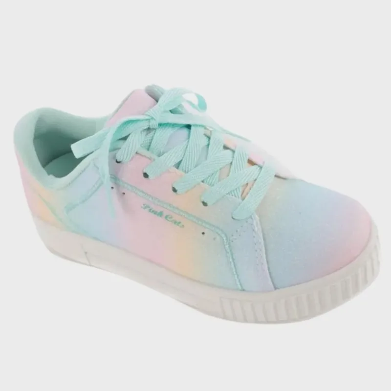 Tênis Pink Cats Casual Cadarços Infantil Colors