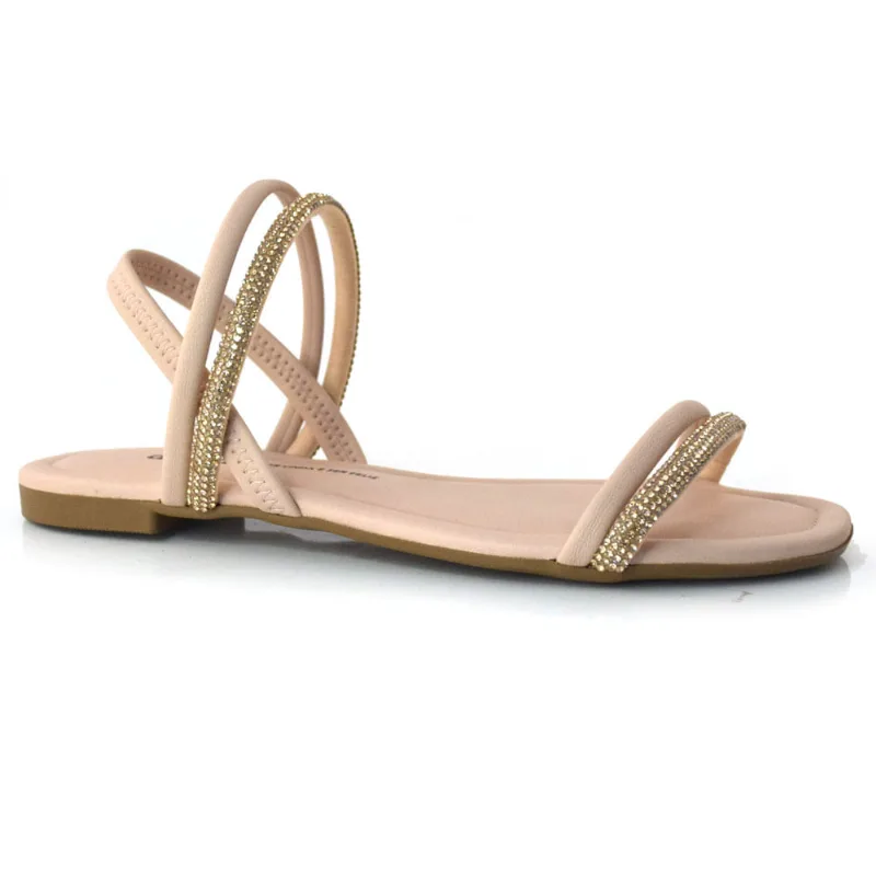 Sandália Rasteira Feminina Dakota Creme Y6972 33