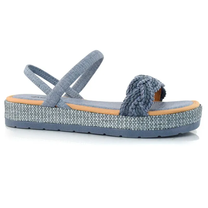 Sandália Flat Feminina Mississipi Azul MI092 JEANS 39
