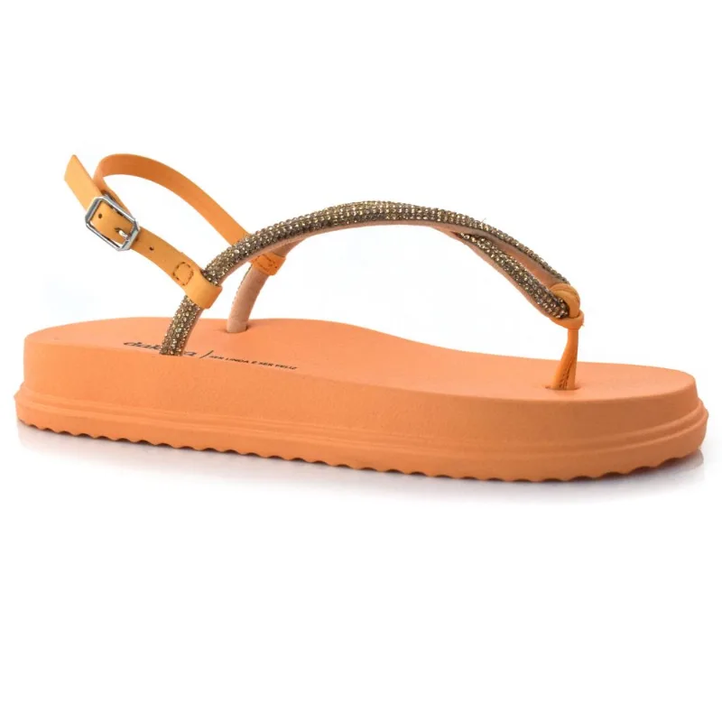 Sandália Flat Feminina Dakota Laranja Y6241 36