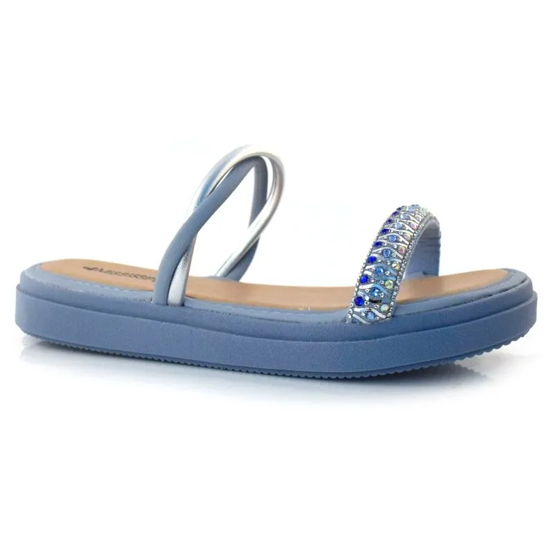 Sandália Flat Feminina Mississipi Azul MI241 38