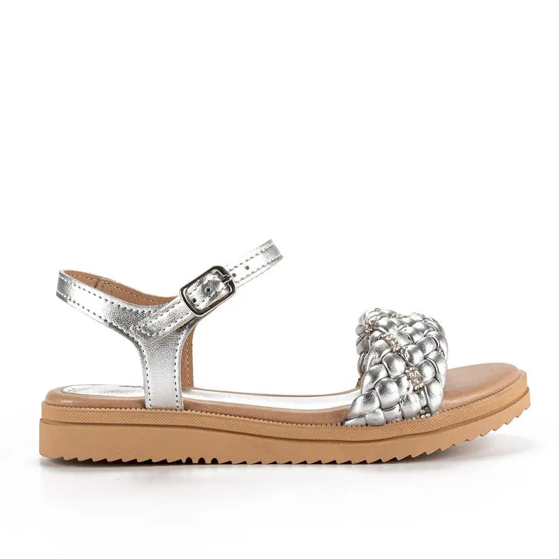 Sandália Pink Cats Infantil Flatform Metalizada 29