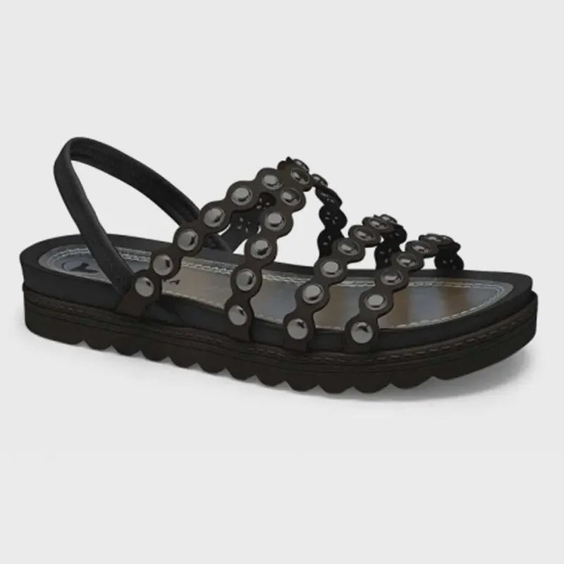 Sandália Feminina Flatform Morino Preto Tanara T8133-0001
