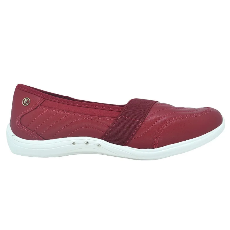 Sapatenis Tênis Feminino Kolosh Slip On Casual C3462 Vermelh