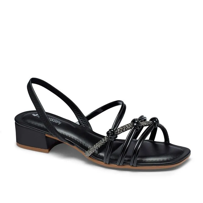 Sandália Feminina Mississipi Salto Bloco Preto MI081-0006