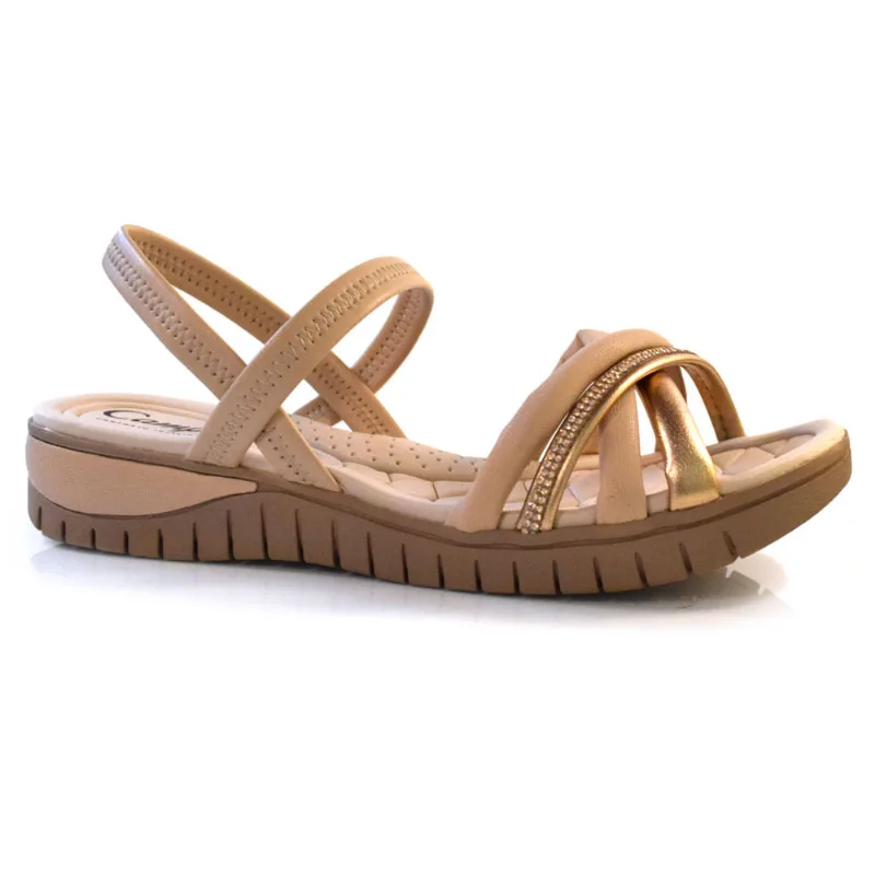 Sandália Flat Feminina Campesí Bege L9525 39