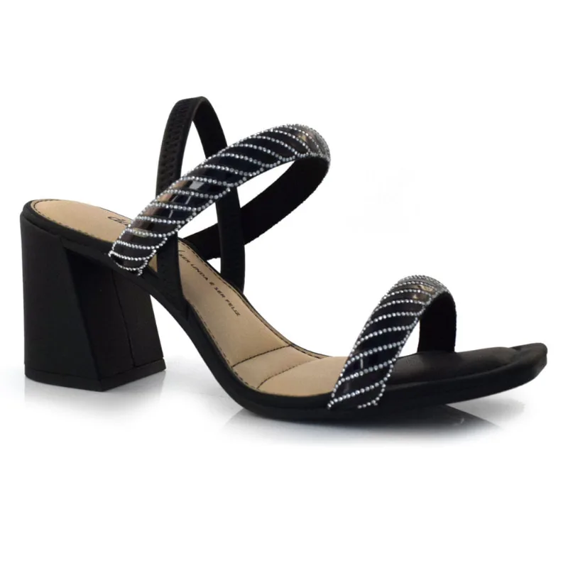 Sandália de Salto Bloco Feminina Dakota Preto Y6904 37
