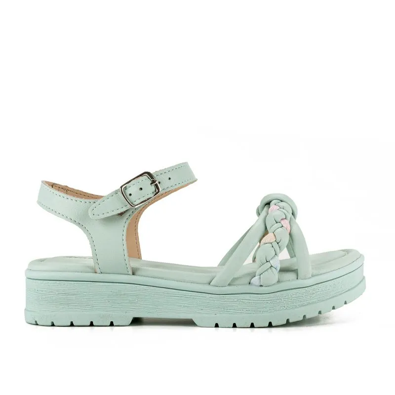 Sandália Pink Cats Infantil Flatform Verde 30