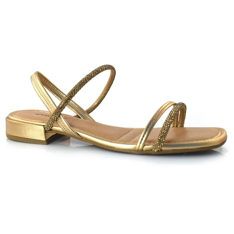 Sandália Feminina Mississipi Ouro Rosê MI502 38