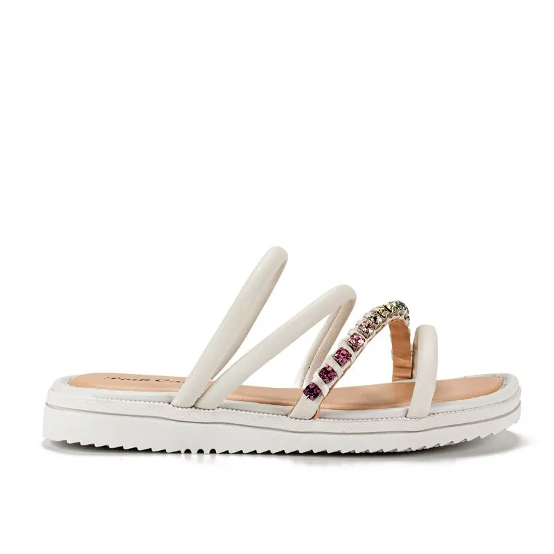 Slide Pink Cats Infantil Branco 28