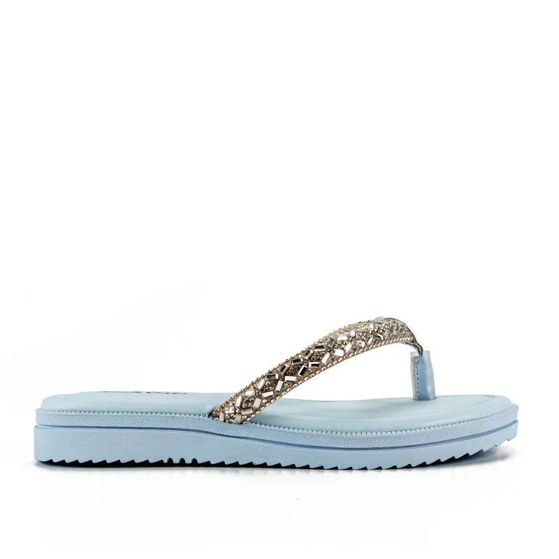 Chinelo Pink Cats Infantil Flatform Azul 27