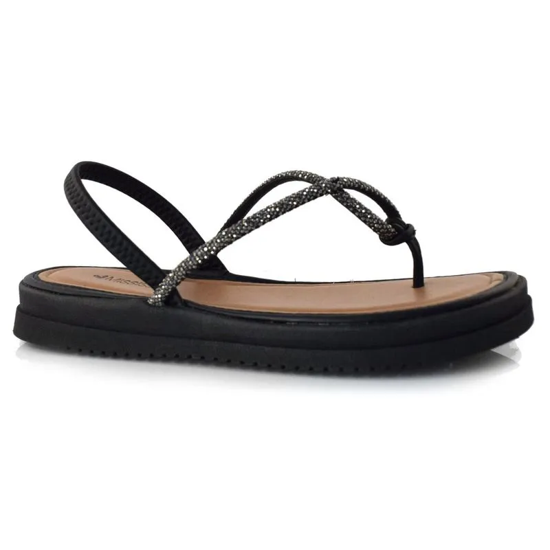 Sandália Flat Feminina Mississipi Preto MI713 38