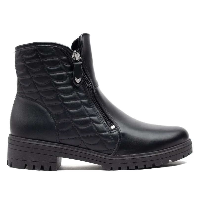Bota Feminina Mississipi Cano Curto com Costuras Preto - 38