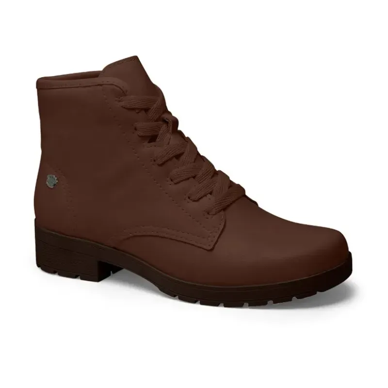Bota Pink Cats Coturno Infantil Cano Médio Marrom 32