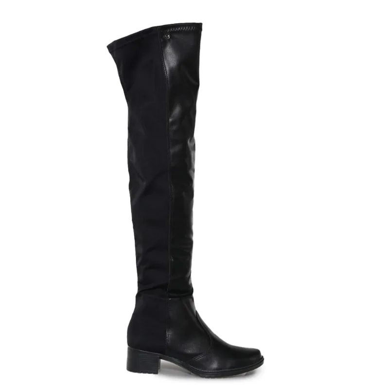 Bota Mississipi Over The Knee Feminina Preta PRETO - 39