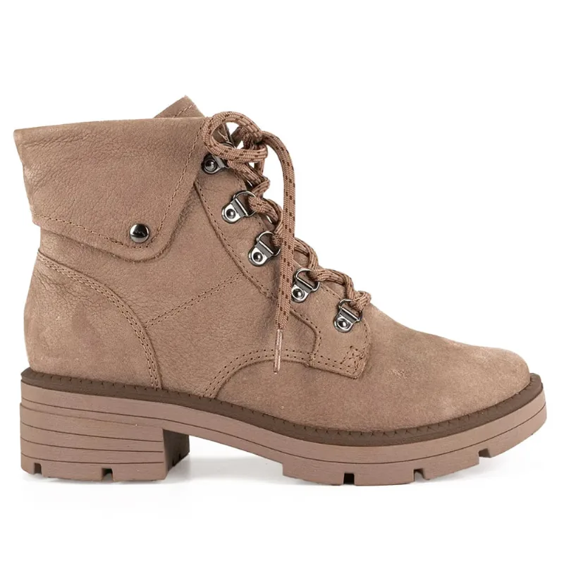 Bota Feminina Dakota Coturno Couro Nobles Titanium Marrom - 39
