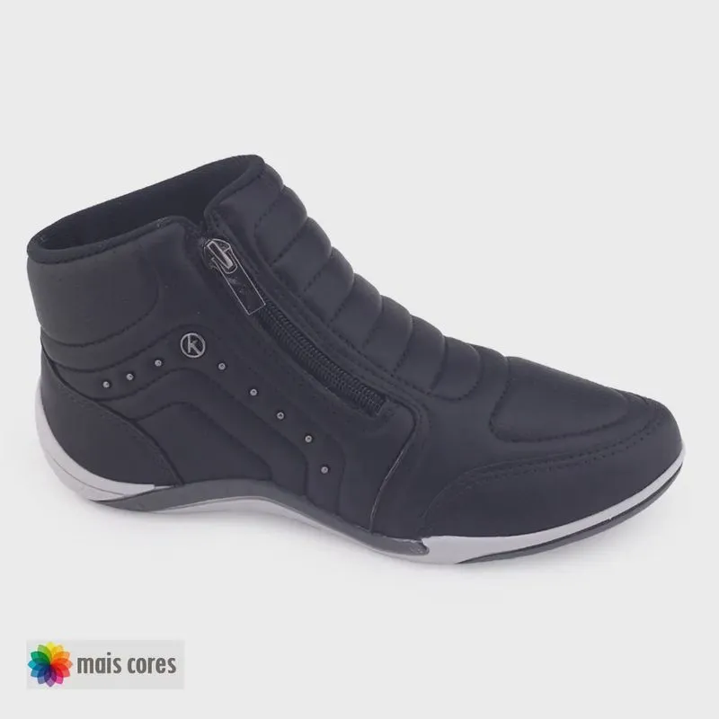 Tênis Bota feminina Kolosh C1297A zíper elástico