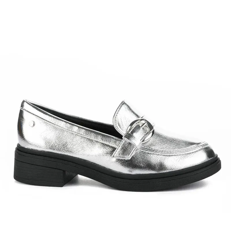 Sapato Tanara Loafer Metalizado 36