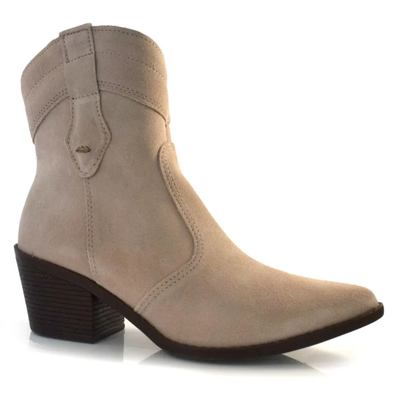 Bota Texana de Couro Feminina Dakota Creme DA062 37