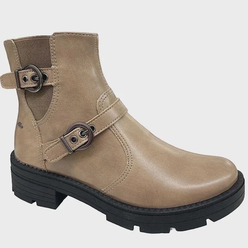 Bota Feminina Biker Dakota Cano Curto Com Fivelas G9631