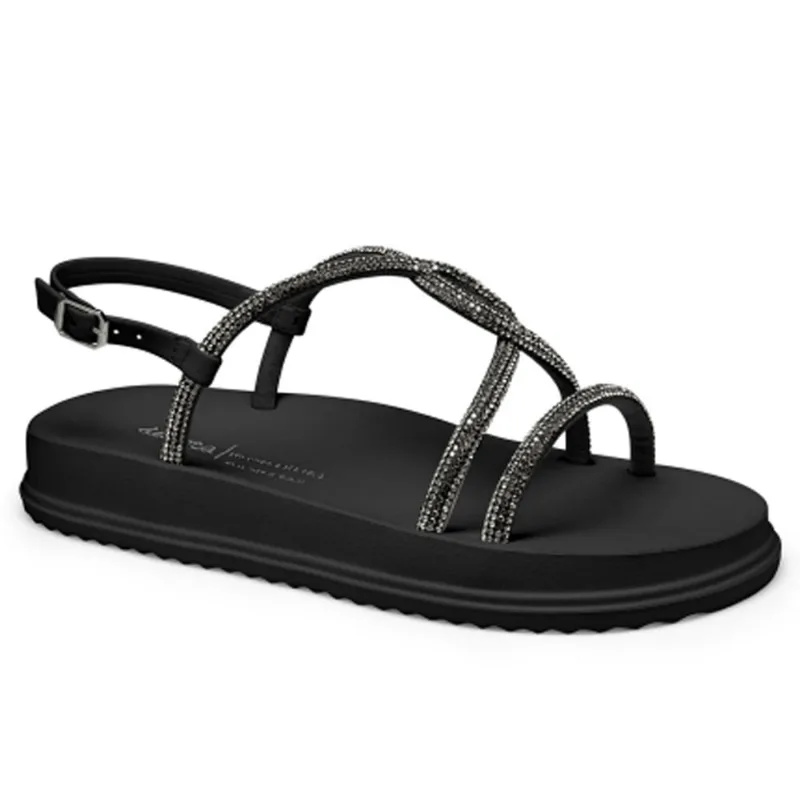 Sandália Feminina Flatform Pewter Rives Preto Dakota Y6246-0001 36