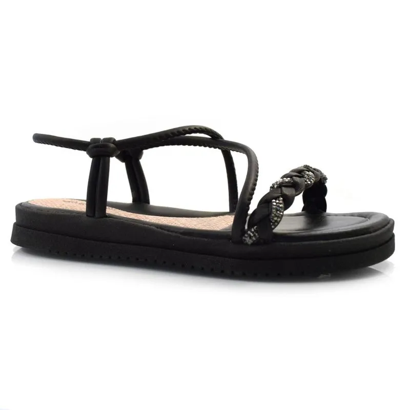 Sandália Flat Feminina Mississipi Preto MA412 36