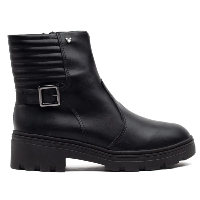 Bota Feminina Mississipi Cano Curto Detalhe de Fivela Preto - 34
