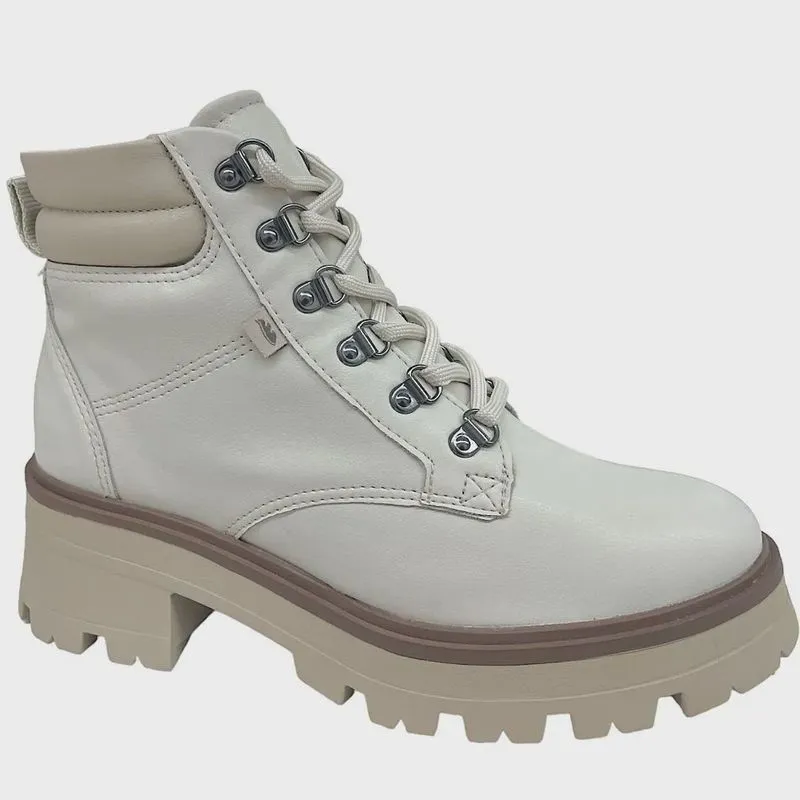 Bota Coturno Fem Dakota Tratorado DA124 Porcelana