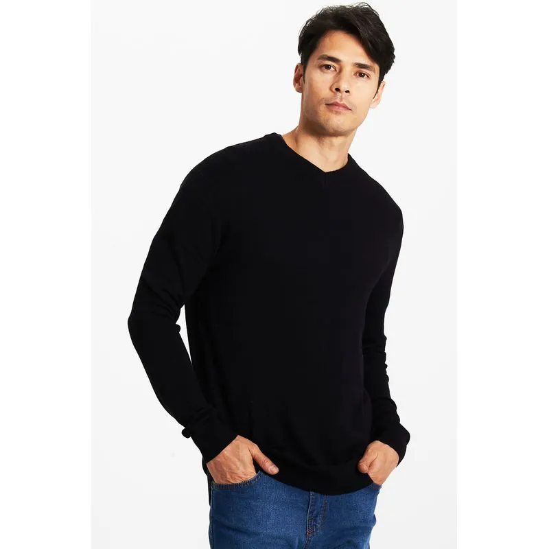 Tricot Masculino Gola Alta Polo Wear Preto