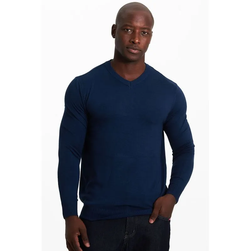 Tricot Masculino Gola Alta Polo Wear Azul Escuro