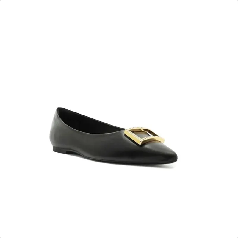 Sapatilha Arezzo Bico Fino Feminina 37 / Preto / Dourado