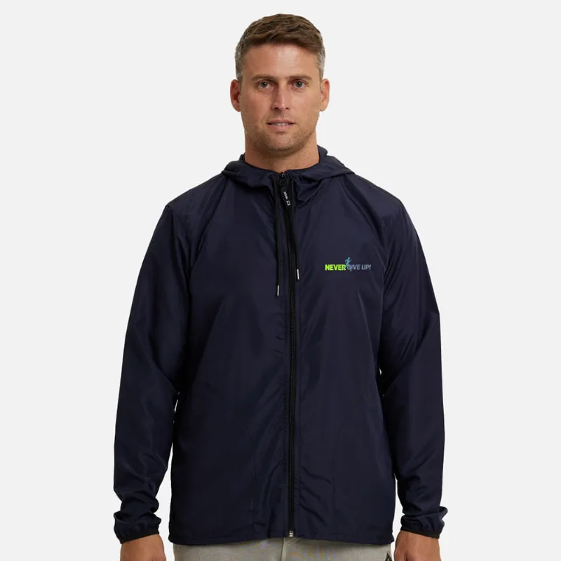 Jaqueta Corta Vento Impermeável Masculina Azul Marinho WSS Never Give Up! GG / Azul
