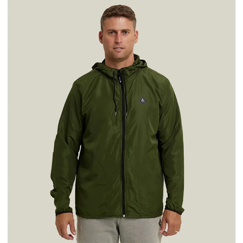 Jaqueta Corta Vento Impermeável Masculino Verde Militar WSS Diamond G / Verde
