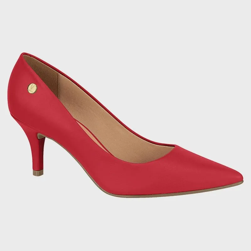 Scarpin Feminino Salto Médio Pelica Vermelho Vizzano 1185.702